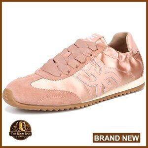 Leather Slip-On Sneakers Almond Toe Flat Walking Shoes Women's Size